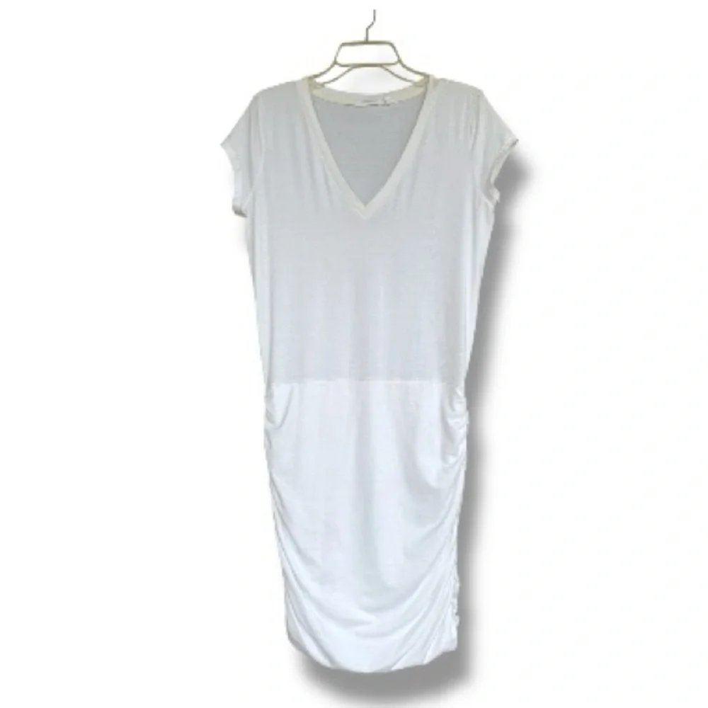 Athleta Topanga White Pullover Fitted Jersey Dress Size Medium - Picture 7 of 15